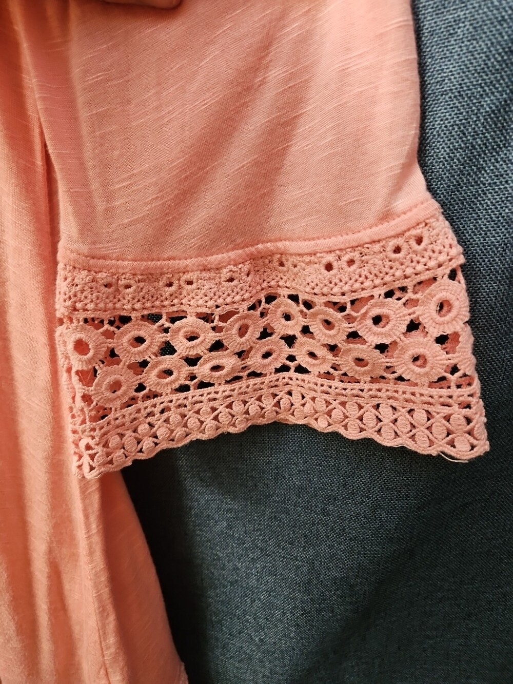Indigo Soul Boho Tunic Top Large Pink Rayon Crochet Lace ✨💗👍HOST PICK👍💗✨ - Picture 5 of 16